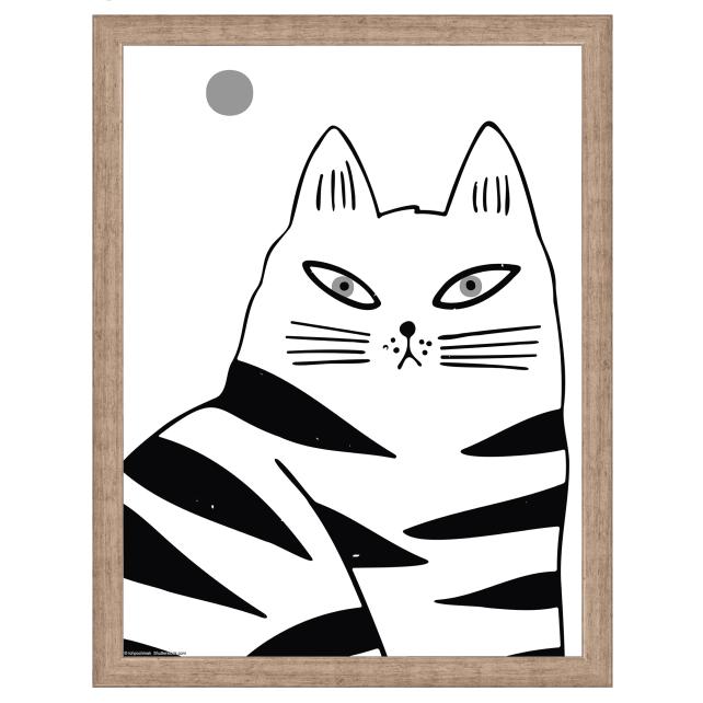 Okvir Liv siva 30x40 cm - Paspartui Bijela 21x29,7 cm