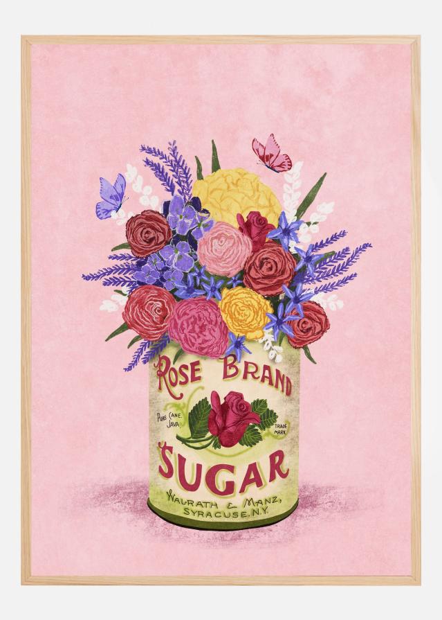 Flowers In a vintage Can Plakat
