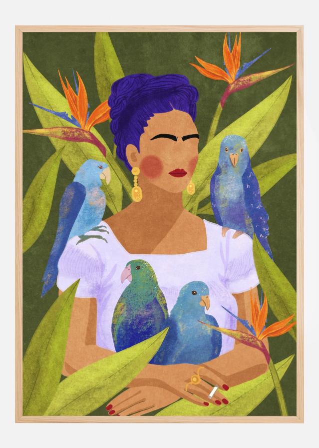 Frida and birds Plakat