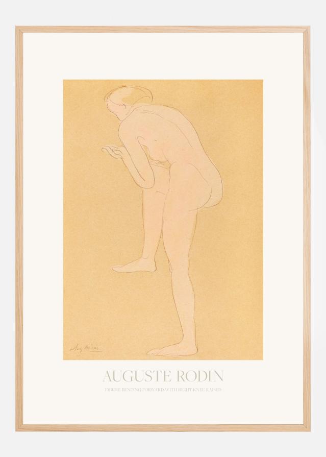 Figure Bending Forward With Right Knee Raised Plakat