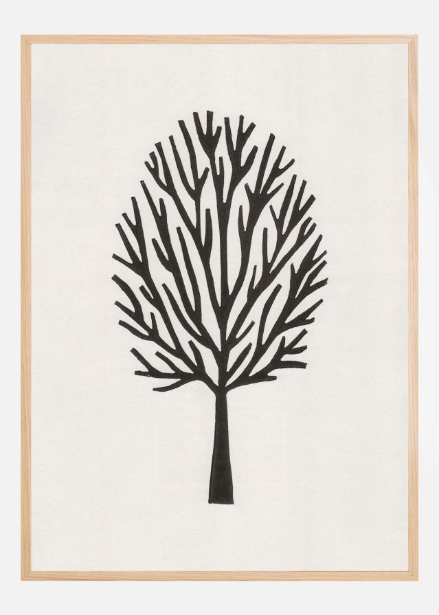 Linocut Tree #3 Plakat
