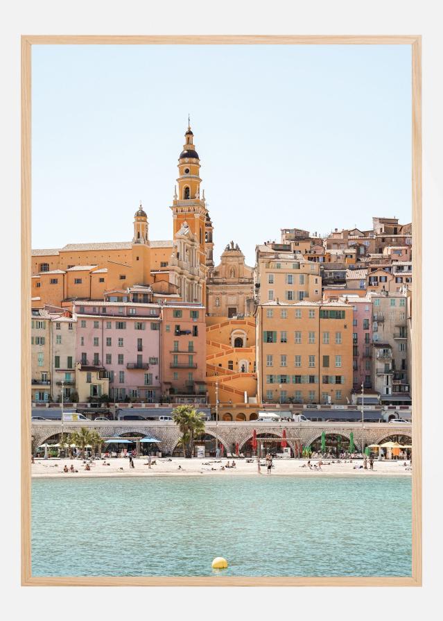Skyline of Menton Plakat