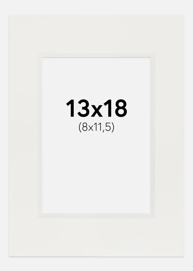 Paspartu Bijelo 3 mm Bijeli unutarnji rub 13x18 cm (8x11,5)