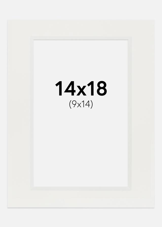 Paspartu Bijelo 3 mm Bijeli unutarnji rub 14x18 cm (9x14)