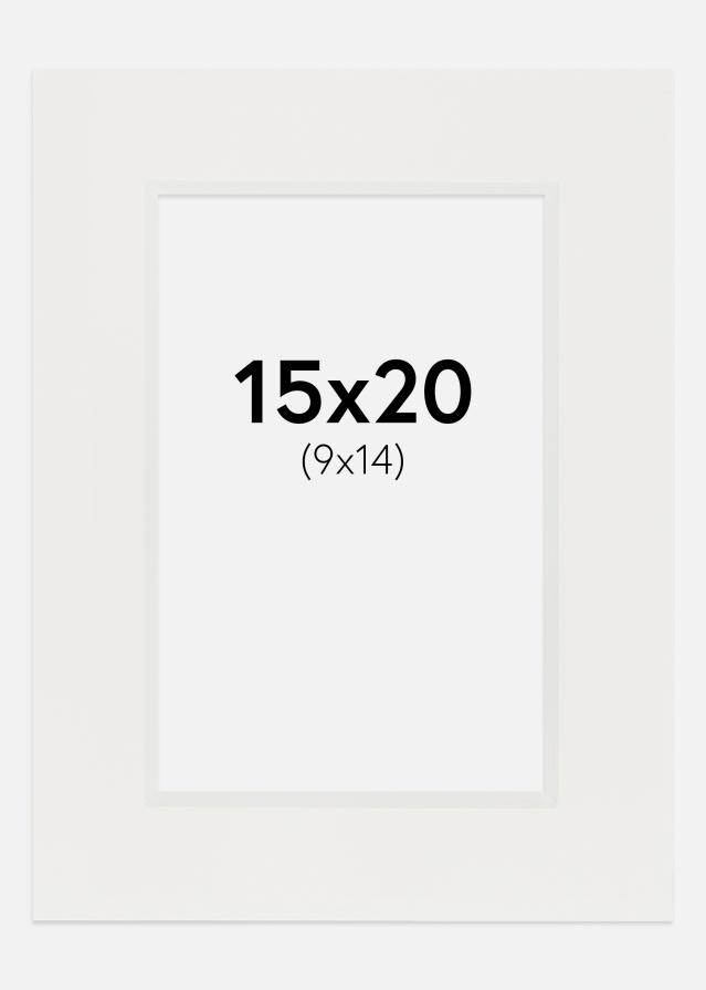 Paspartu Bijelo 3 mm Bijeli unutarnji rub 15x20 cm (9x14)