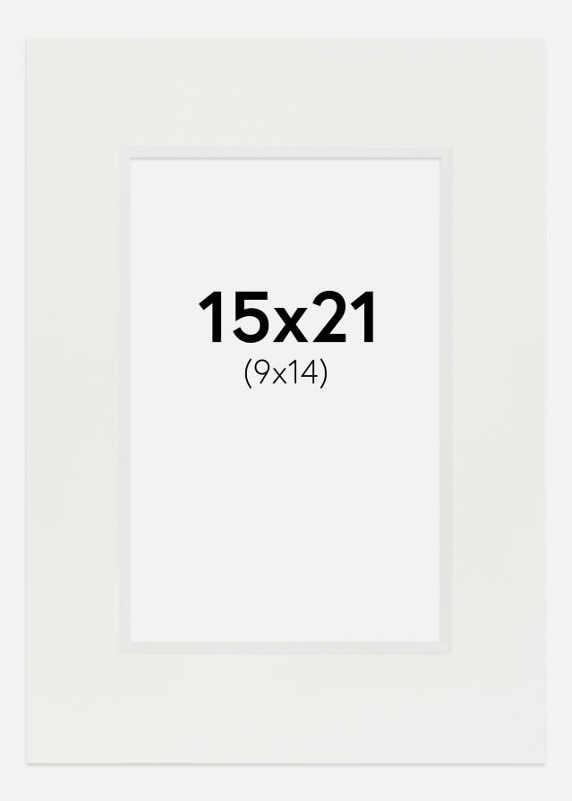 Paspartu Bijelo 3 mm Bijeli unutarnji rub 15x21 cm (9x14)