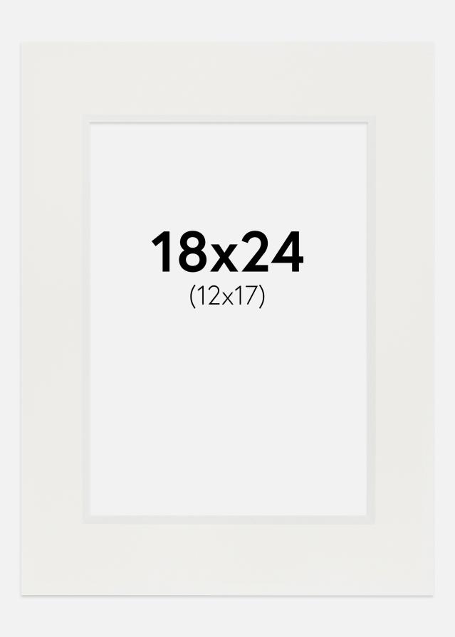 Paspartu Bijelo 3 mm Bijeli unutarnji rub 18x24 cm (12x17)