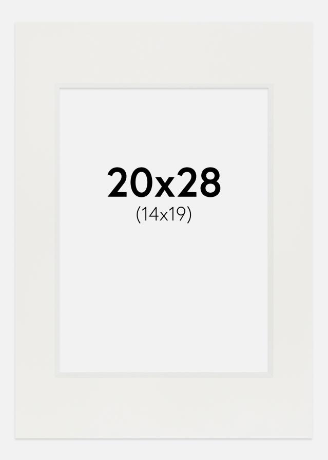 Paspartu Bijelo 3 mm Bijeli unutarnji rub 20x28 cm (14x19)