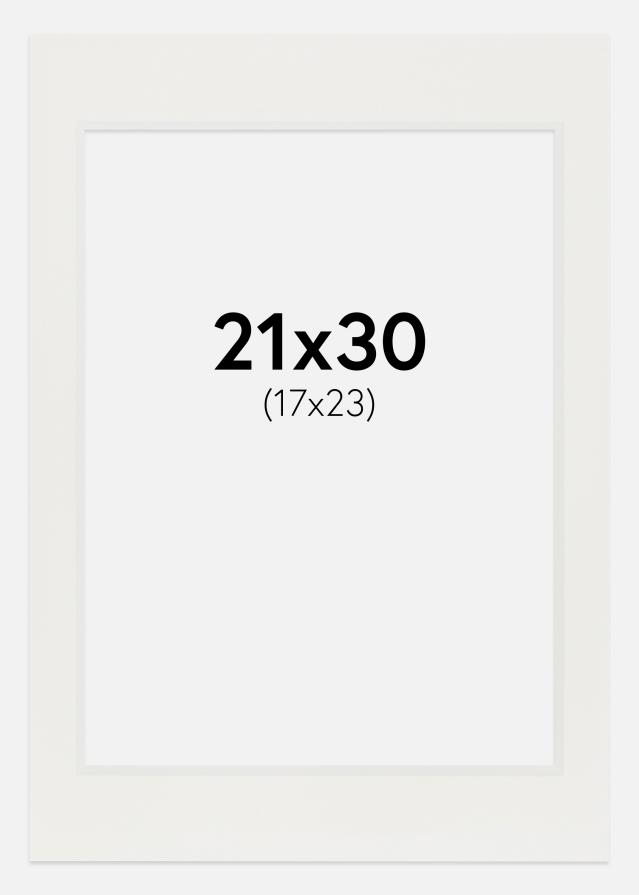 Paspartu Bijelo 3 mm Bijeli unutarnji rub 21x30 cm (17x23)