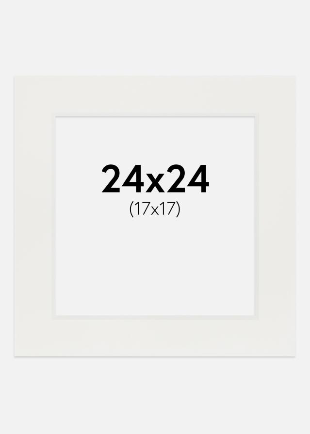 Paspartu Bijelo 3 mm Bijeli unutarnji rub 24x24 cm (17x17)