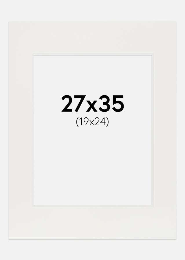 Paspartu Bijelo 3 mm Bijeli unutarnji rub 27x35 cm (19x24)