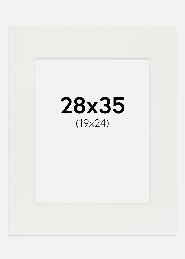 Paspartu Bijelo 3 mm Bijeli unutarnji rub 28x35 cm (19x24)