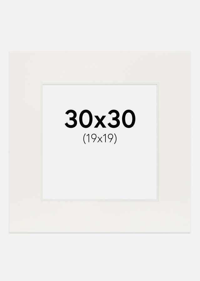 Paspartu Bijelo 3 mm Bijeli unutarnji rub 30x30 cm (19x19)