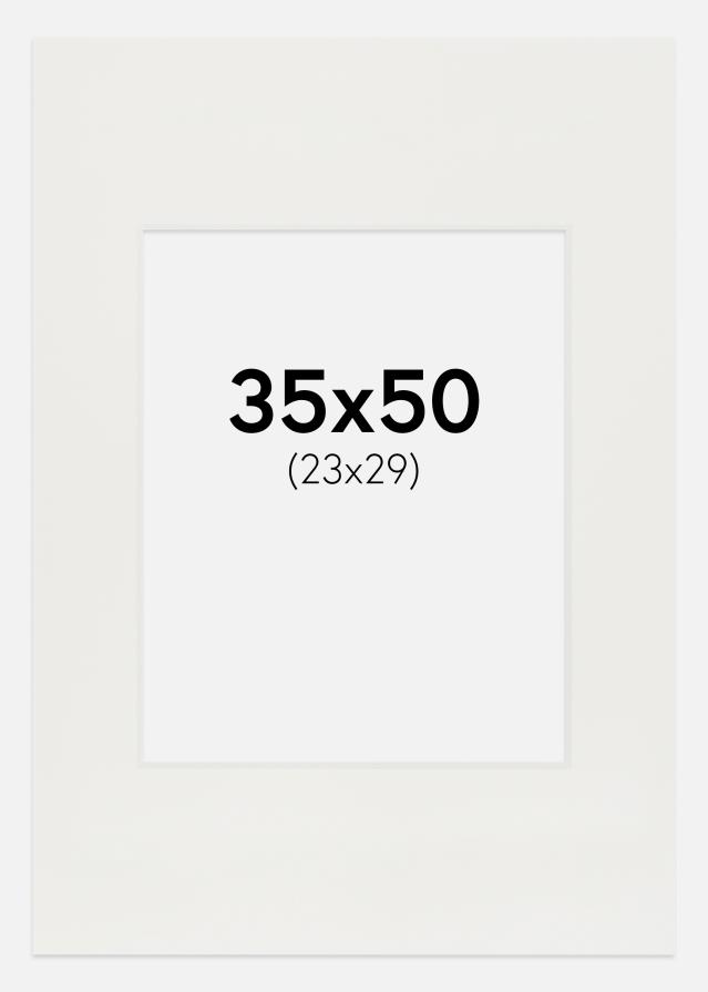 Paspartu Bijelo 3 mm Bijeli unutarnji rub 35x50 cm (23x29)