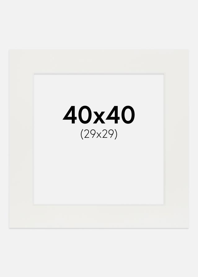 Paspartu Bijelo 3 mm Bijeli unutarnji rub 40x40 cm (29x29)