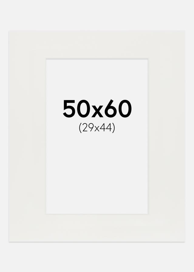 Paspartu Bijelo 3 mm Bijeli unutarnji rub 50x60 cm (29x44)