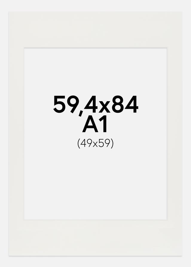 Paspartu Bijelo 3 mm Bijeli unutarnji rub 59,4x84 cm (49x59)