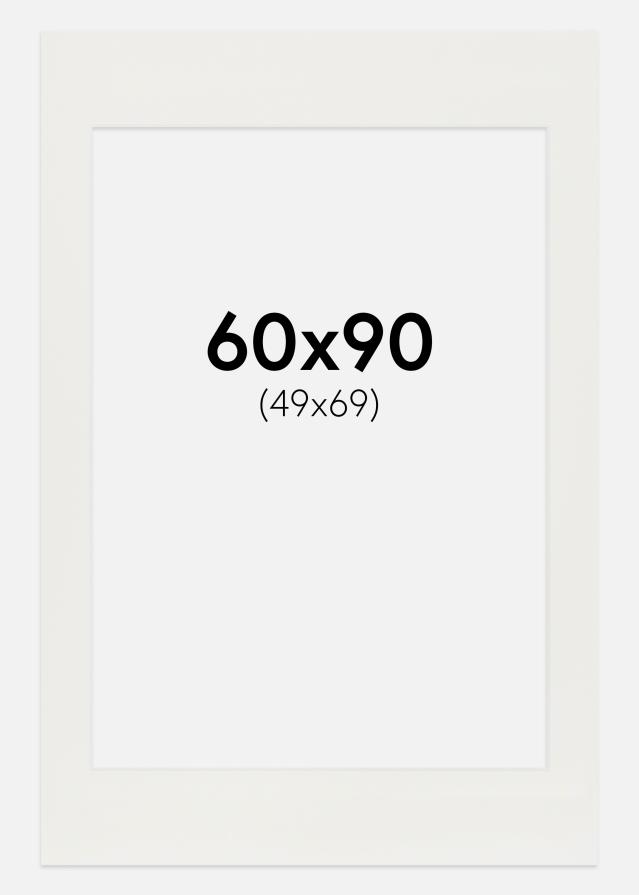 Paspartu Bijelo 3 mm Bijeli unutarnji rub 60x90 cm (49x69)