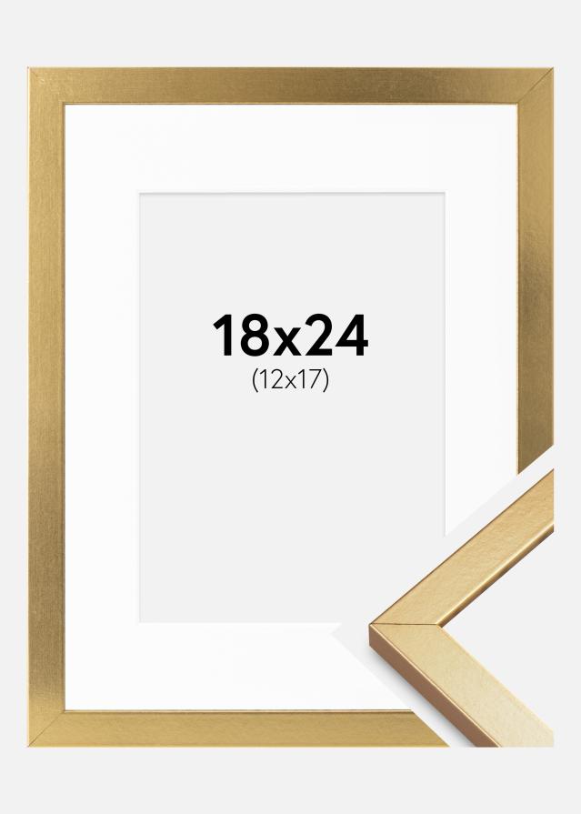 Okvir Minerva Zlato 18x24 cm - Paspartui Bijela 13x18 cm