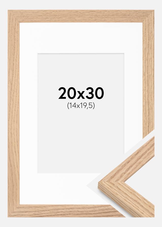 Okvir Tidlös Masivni Hrast 20x30 cm - Passepartout Bijela 15x21 cm