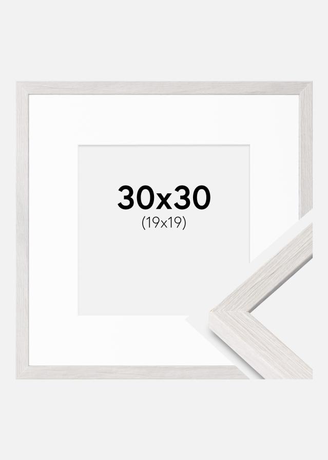 Okvir Ares Bijela hrast 30x30 cm - Paspartui Bijela 20x20 cm