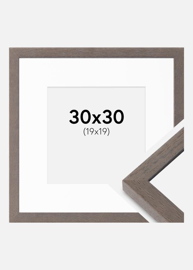 Okvir Hermes siva 30x30 cm - Paspartui Bijela 20x20 cm