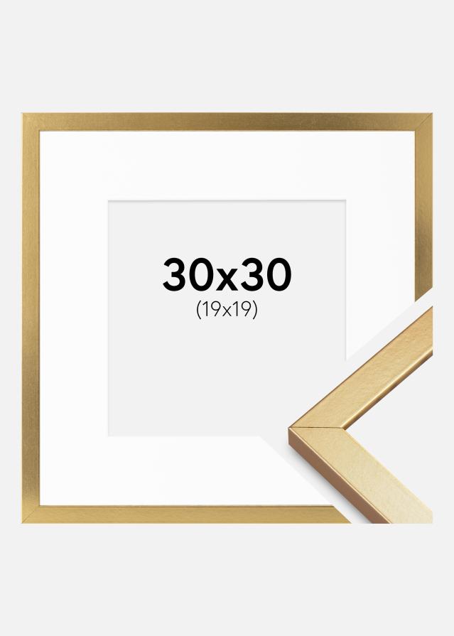 Okvir Minerva Zlato 30x30 cm - Paspartui Bijela 20x20 cm