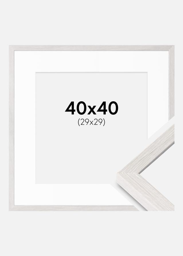 Okvir Ares Bijela hrast 40x40 cm - Paspartui Bijela 30x30 cm