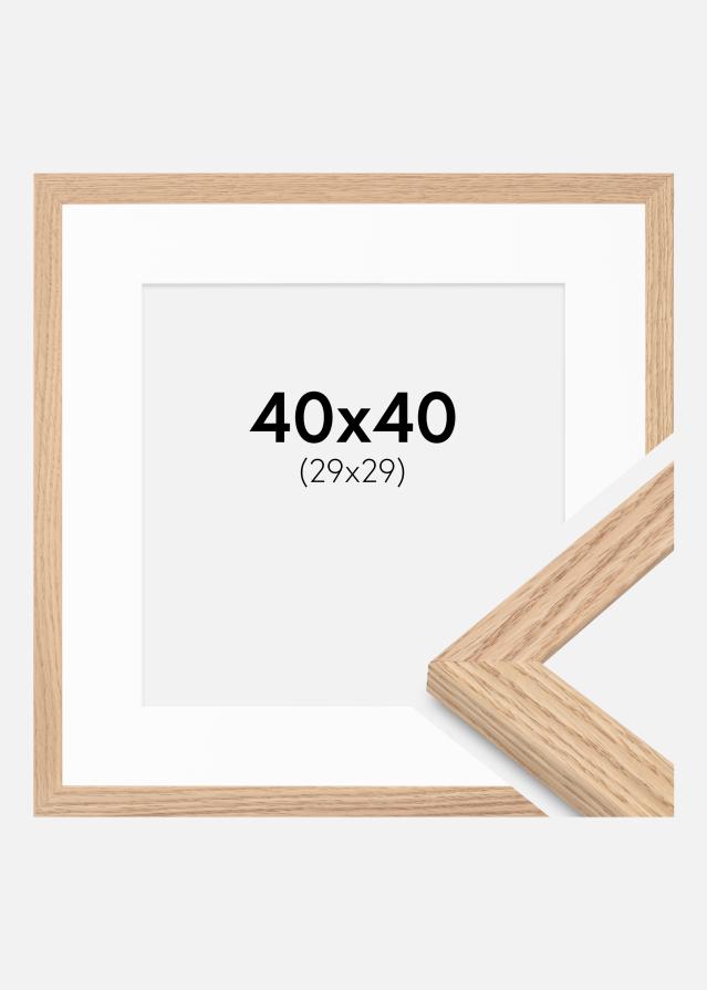 Okvir Tidlös Masivni Hrast 40x40 cm - Passepartout Bijela 30x30 cm