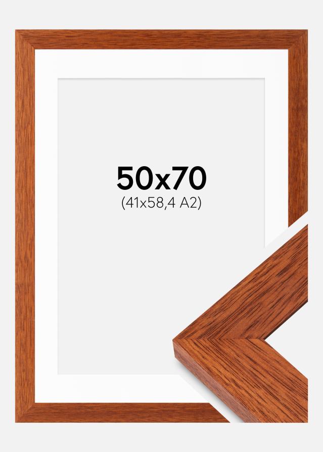 Okvir Juno Trešnja 50x70 cm - Paspartui Bijela 42x59,4 cm