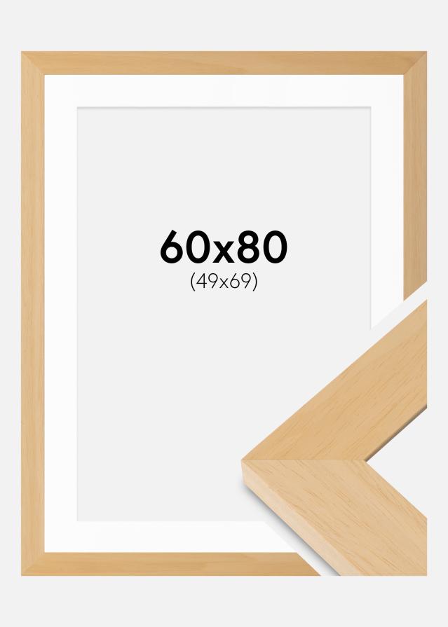 Okvir Juno drvo 60x80 cm - Paspartui Bijela 50x70 cm