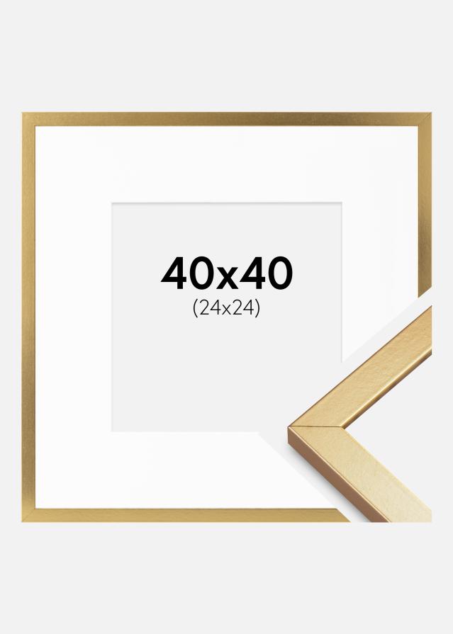 Okvir Minerva Zlato 40x40 cm - Paspartui Bijela 25x25 cm