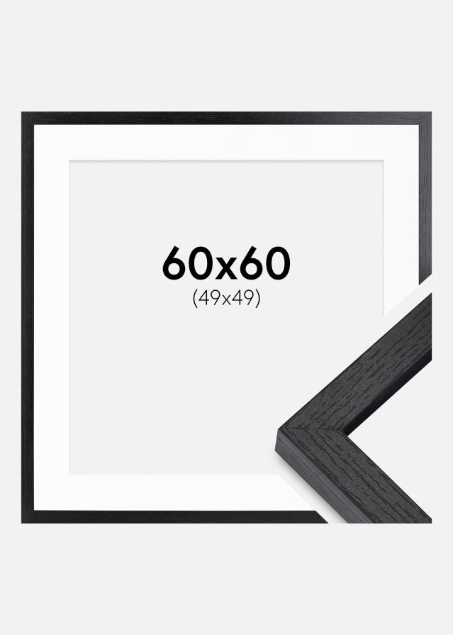 BGA okvir kutije crna 60x60 cm - Paspartui Bijela 50x50 cm