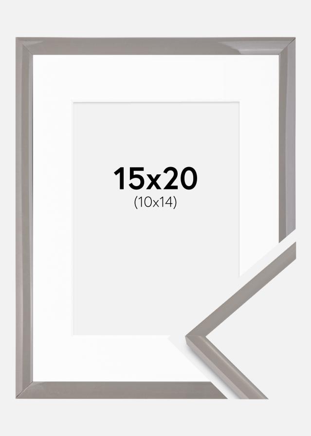Okvir New Lifestyle Zemlja siva 15x20 cm - Paspartui Bijela 11x15 cm
