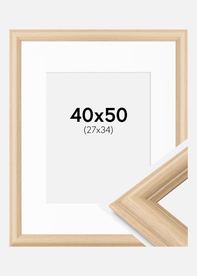 Okvir Västkusten Hrast 40x50 cm - Paspartu Bijelo 28x35 cm