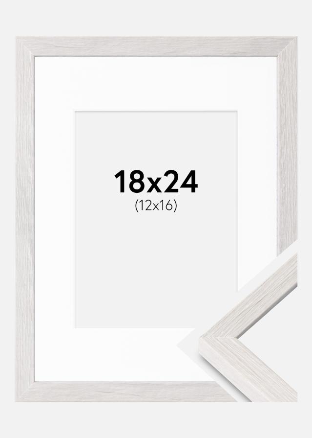 Okvir Ares Bijela hrast 18x24 cm - Paspartui Bijela 13x17 cm