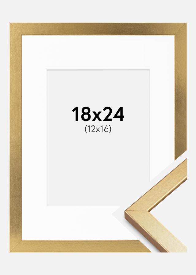 Okvir Minerva Zlato 18x24 cm - Paspartui Bijela 13x17 cm