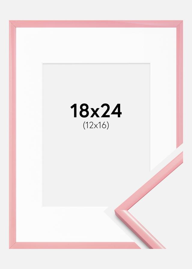Okvir New Lifestyle ružičasta 18x24 cm - Paspartui Bijela 13x17 cm