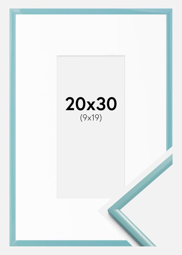 Okvir New Lifestyle Tirkiz 20x30 cm - Paspartui Bijela 10x20 cm