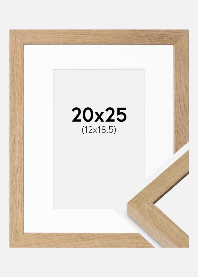 Okvir Hermes priroda hrast 20x25 cm - Paspartui Bijela 13x19,5 cm