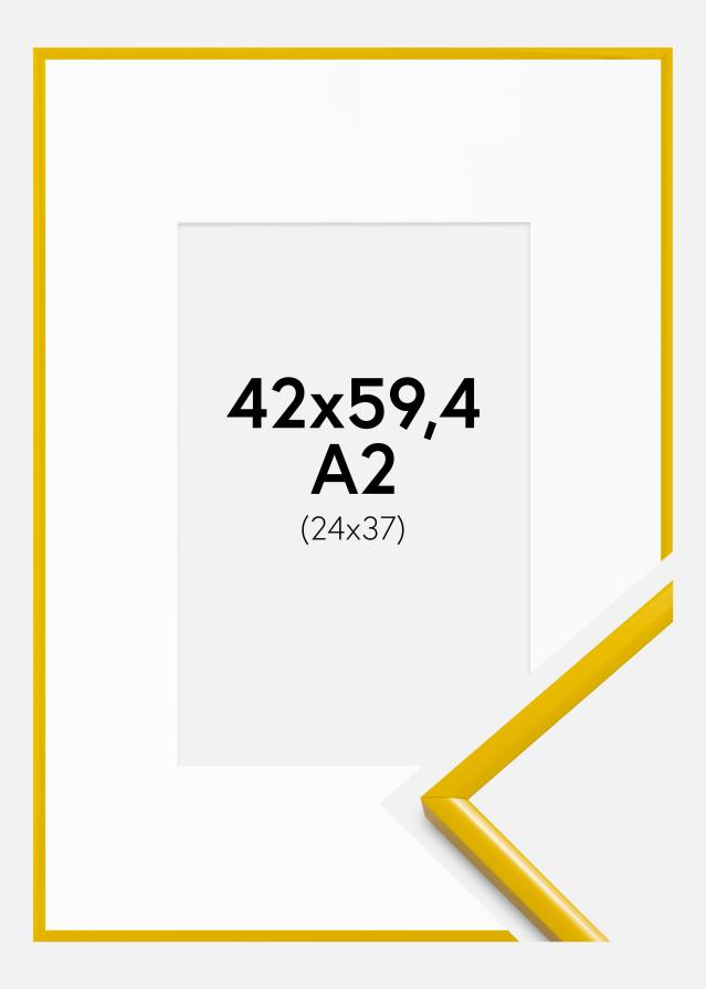 Okvir New Lifestyle žuta boja 42x59,4 cm - Paspartui Bijela 25x38 cm