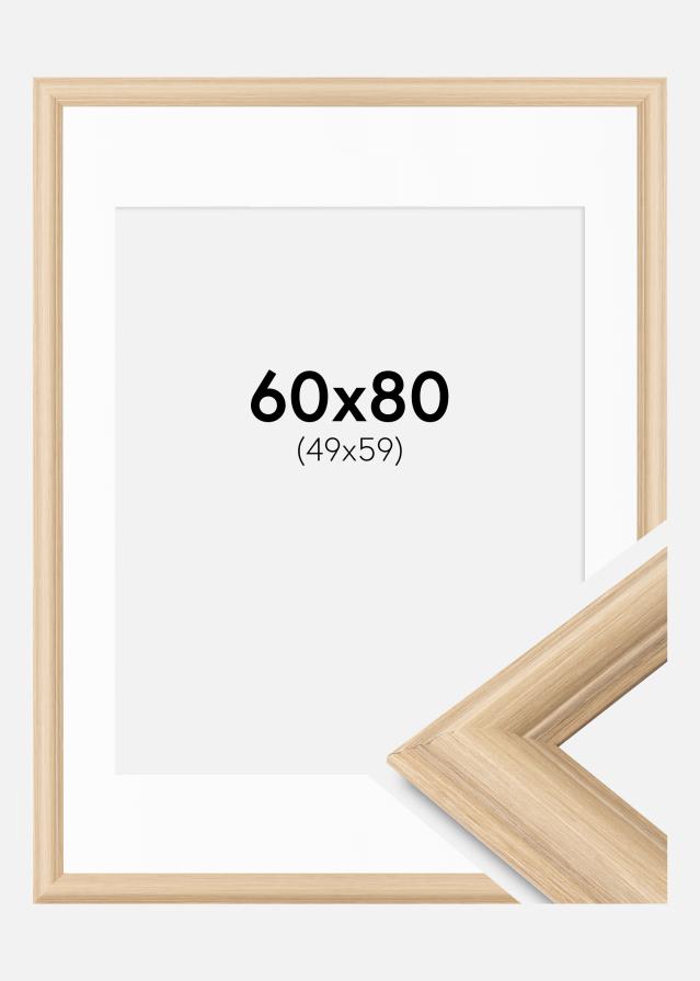 Okvir Västkusten Hrast 60x80 cm - Paspartu Bijelo 50x60 cm