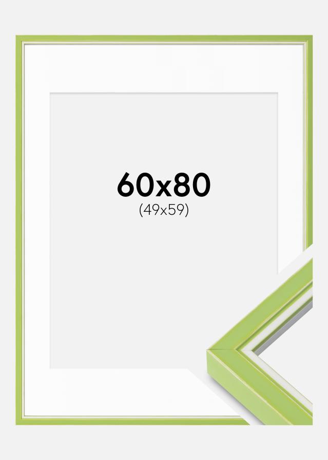 Okvir Diana svijetlo zelena 60x80 cm - paspartu Bijela 50x60 cm