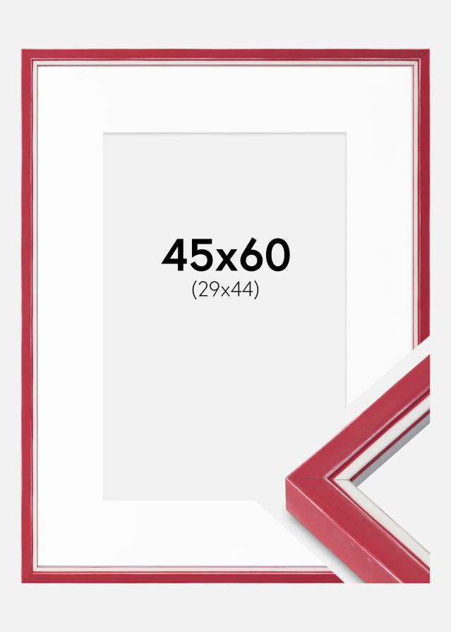 Okvir Diana crvena 45x60 cm - Paspartui Bijela 30x45 cm