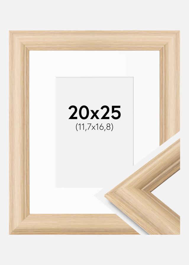 Okvir Västkusten Hrast 20x25 cm - Paspartu Bijelo 5x7 inches