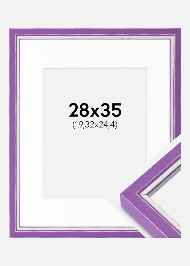 Okvir Diana ljubičasta 28x35 cm - Paspartui Bijela 8x10 inča