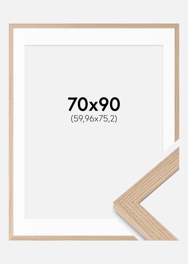 Okvir BGA Classic hrast 70x90 cm - Paspartui Bijela 24x30 inča