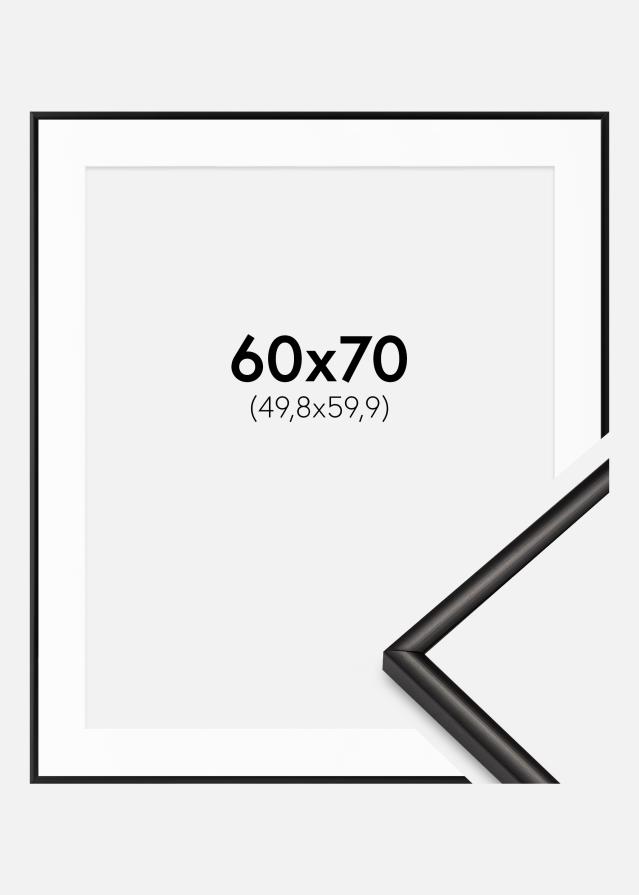 Okvir Scandi mat Crna 60x70 cm - Paspartui Bijela 20x24 inča