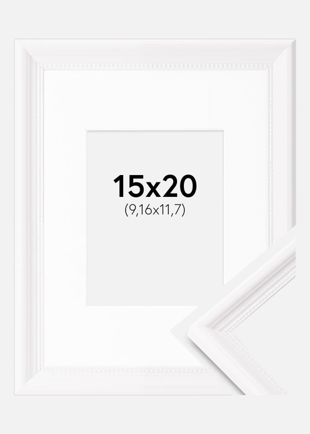 Okvir Gala Bijelo 15x20 cm - Paspartu Bijelo 4x5 inches
