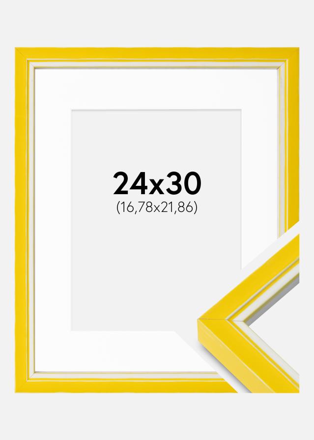 Okvir Diana žuta boja 24x30 cm - Paspartui Bijela 7x9 inča